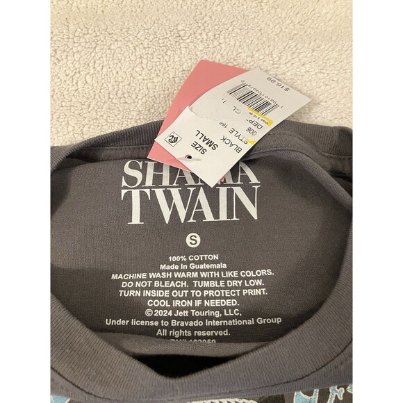 Shania Twain Any Man Of Mine Charcoal Short Sleeve Tshirt Size Small 90s Country - Picture 3 of 7